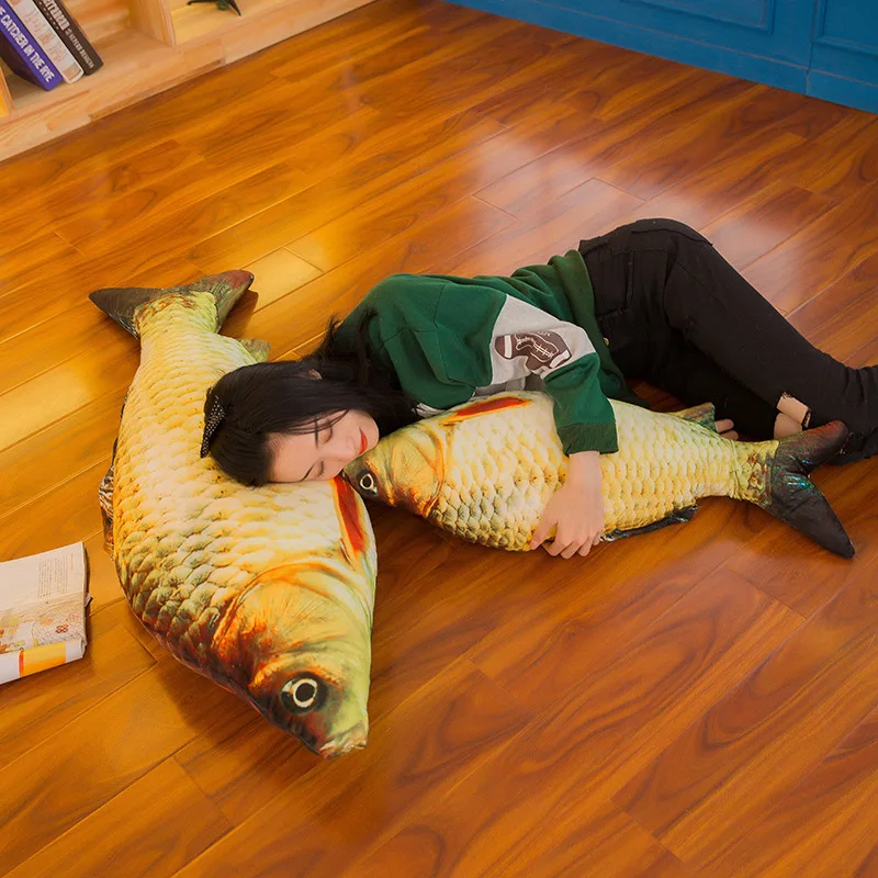 

Large Size Simulated Fish Plush Toys Pillow Large Size Pillow Doll Play with Cat Simulated Fish Toy