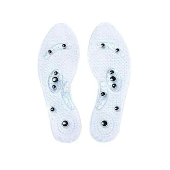 

2 Pairs of Transparent Magnetic Insoles Heel Cushion Soles Relieve Foot Pain Protectors Spur Support Shoe Pad Feet Care Inserts