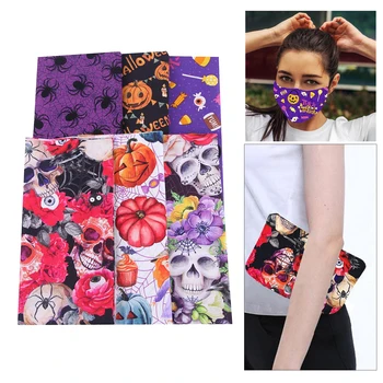 

6Pcs Halloween Printed Cotton Fabric for Patchwork Sewing Quilting Squares Bundles Handcrafts Cloth Decorative Patch Lot