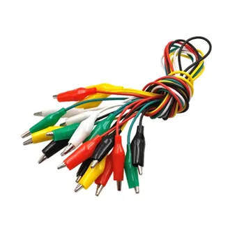 

10pcs Line length 50cm Crocodile clip number 35mm 28mm Double-ended Crocodile Clips Cable Alligator Clips Wire Testing Wire Clip