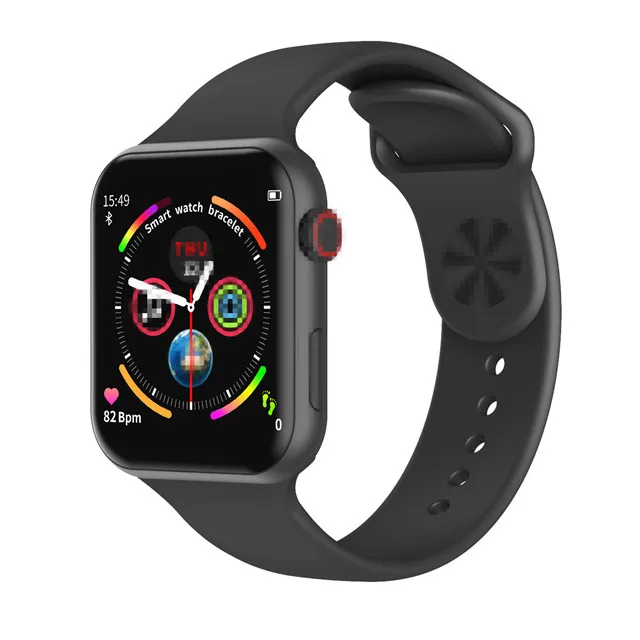 Умные часы F10 для мужчин и женщин, ЭКГ, Часы Smartwatch IWO 8 IWO 10 IWO 11, умные часы для Apple IOS P; hone PK W34 B57, умные часы - Цвет: Черный