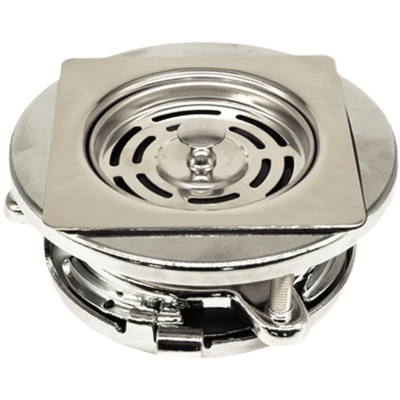 110mm Square To Round Caliber Adapter Garbage Disposer Stainless Steel For Dink Drain Converter Accessories