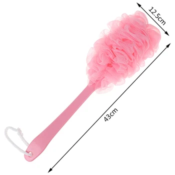 

1Pcs New Long Handle Hanging Soft Mesh Back Body Bath Shower Scrubber Brush Sponge Bath Brush Bathroom Supplies