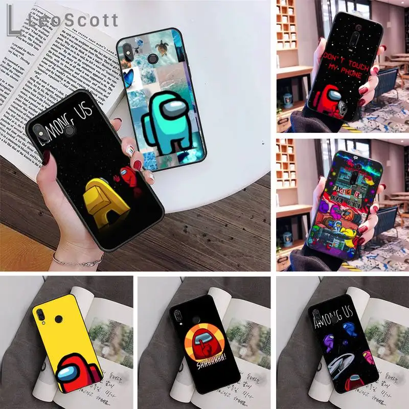 

Among us fashion funny game Phone Case For Xiaomi Redmi Note 4 4x 5 6 7 8 pro S2 PLUS 6A PRO