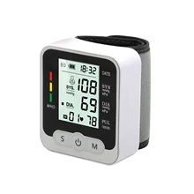 

Digital LCD Blood Pressure Monitor Wrist Tonometer Automatic Heart Rate Meter