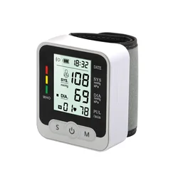 Tensiomètre numérique LCD, tonomètre de poignet, mesure automatique de la fréquence cardiaque 