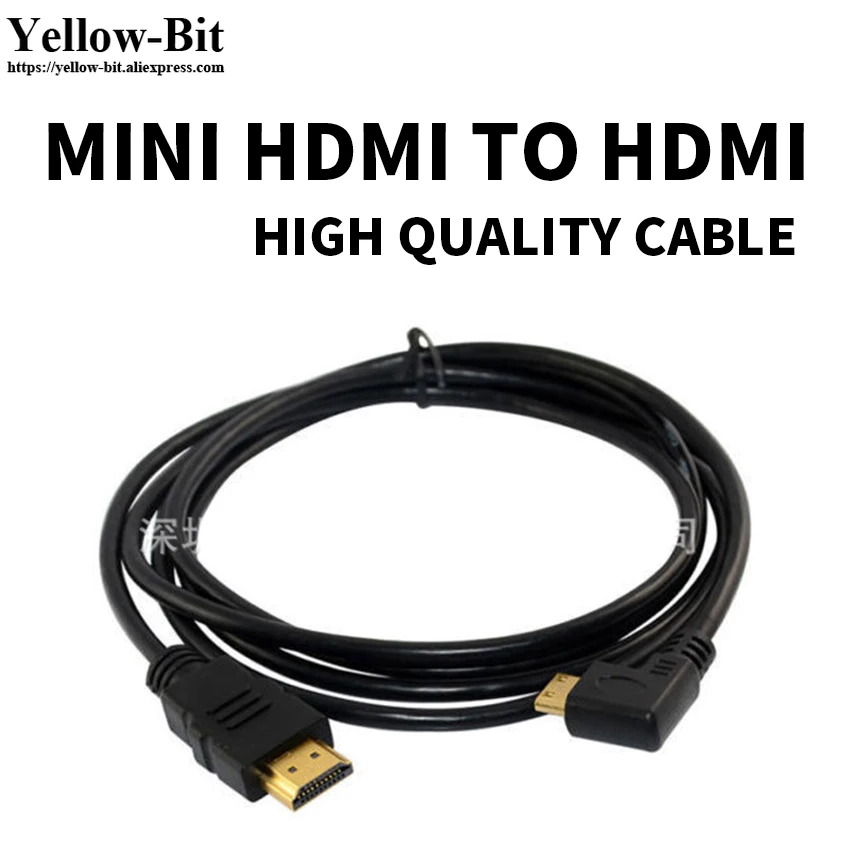 Премиум Full1080P HDMI V1.4 кабель типа папа к Mini угол 90 градусов HDTV 15 см 1 8 м|Кабели HDMI| |