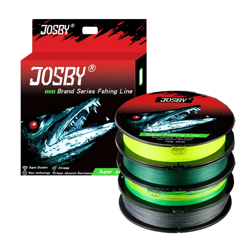 JOSBY Pesca плетеная леска для ловли карпа с 8 нитками Pe аксессуары все нахлыстом