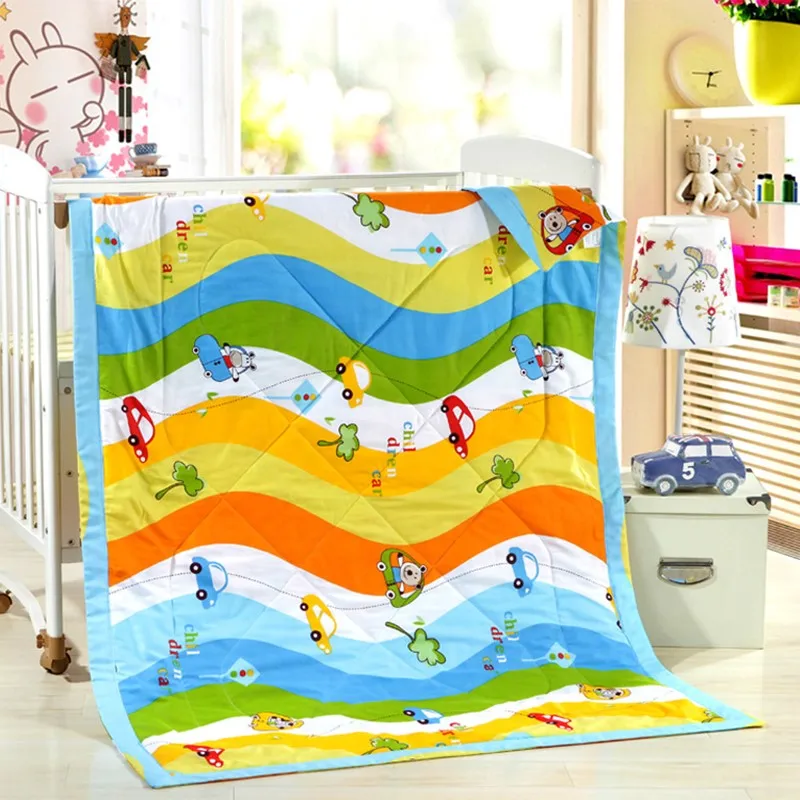 

Summer Quilt Cotton Kindergarten Cartoon Style Children Summer Cool Quilt Comfortable Breathable Siesta Air Conditioning Quilt