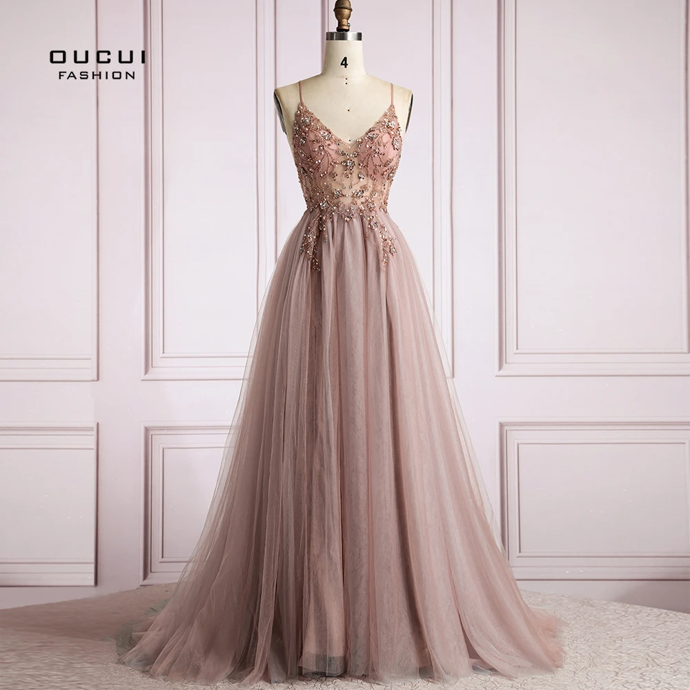 dusky pink formal dress