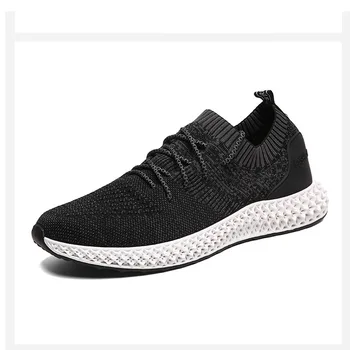 

2020 Autumn tide shoes breathable sports shoes men's shoes Korean casual shoes flying woven running shoes