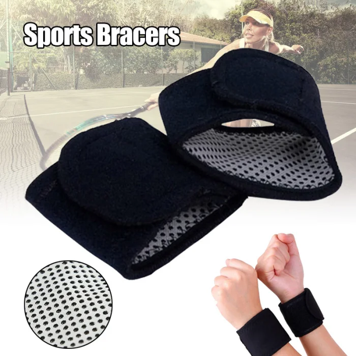 New 1 Pair Self-heating Sports Wrist Brace Magnetic Wrist Pads Warming Wristband LMH66