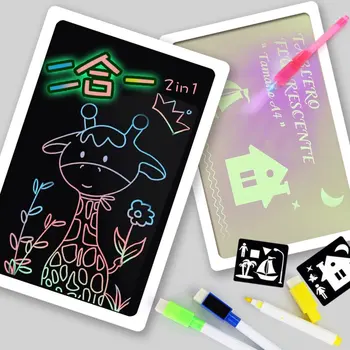

Led Luminous Drawing Board Graffiti Doodle Drawing Tablet Magic Draw With Light-Fun Fluorescent Pen Educational Toy