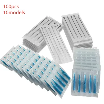 

100PCS 10 Models Tattoo Nozzle Tips Needles Mixed Fashion Profession Attoo Body Art Tattoo Needles Tattoo Equipment Accessories