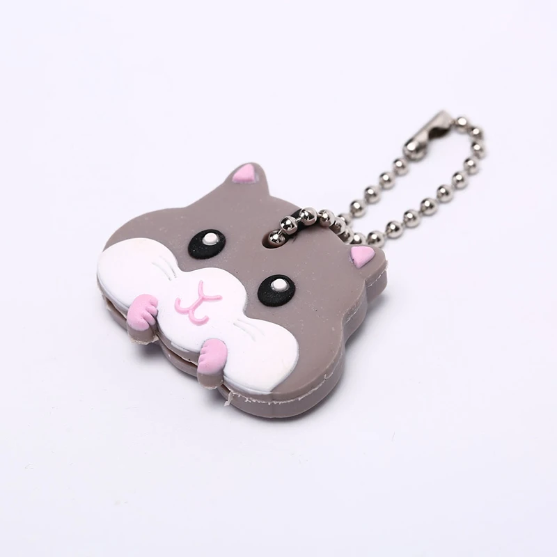 1Pc Shell Cat Hamster Dog Animals Cute Key Cover Key Wallet Chain Silicone Holder Case Cute Protective Wallet Hook key case key holder key organizer key purse key protector