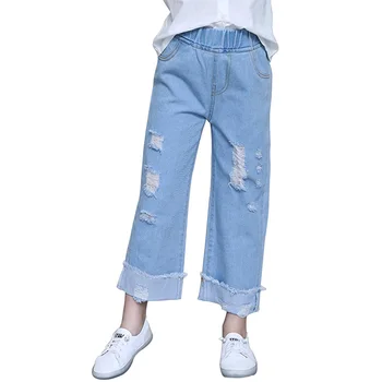 

Ripped Jeans For Girls Casual Style Jeans Girls Hole Loose Jeans For Kids Teenage Clothes For Girls 6 8 10 12 14