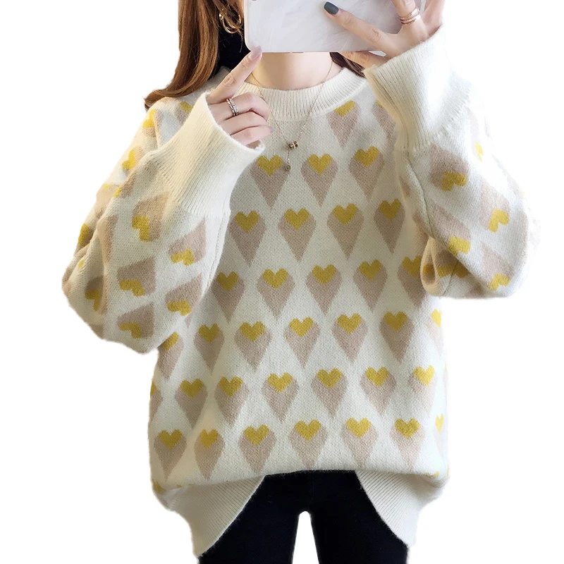 

Fashion Women Jumper Sweater New Female Knitted Pullover Tops Autumn Winter Ladies Warm Loose Sweaters