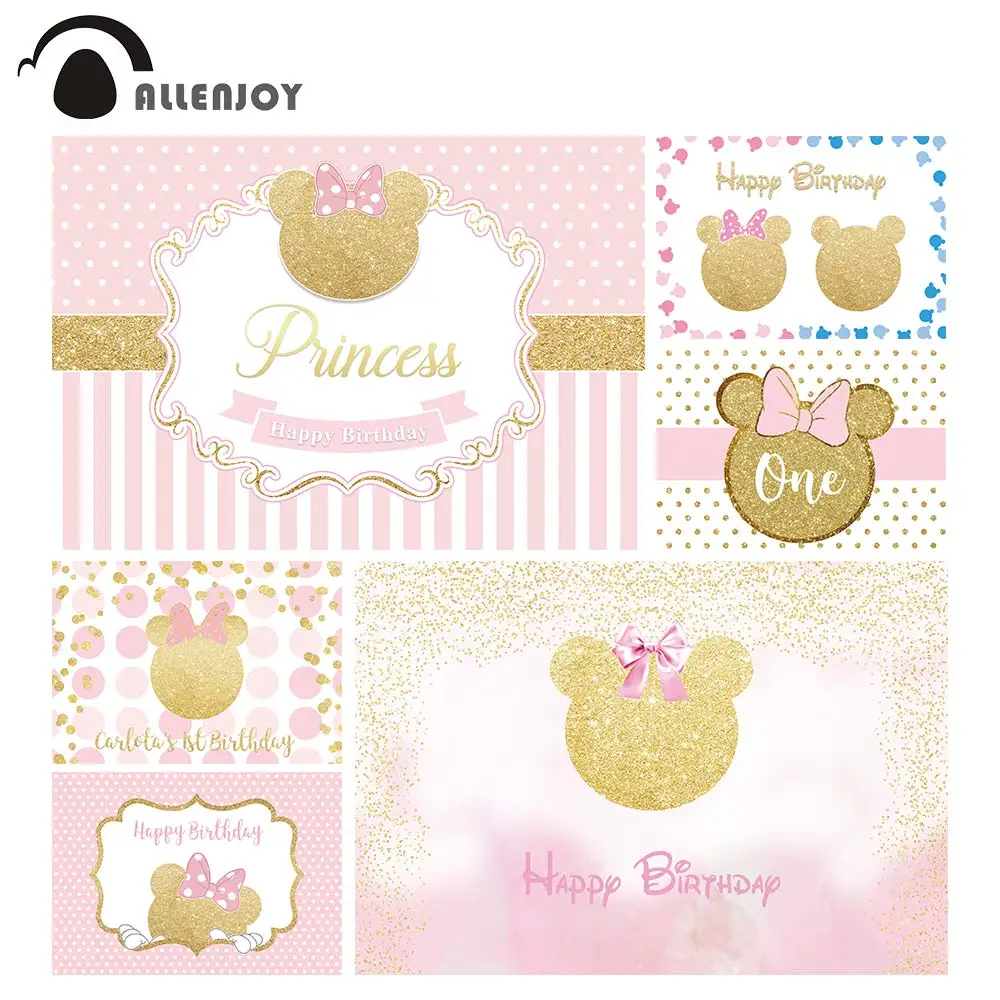 Allenjoy mouse/фон для дня рождения с рисунком из мультфильма Вечерние Розовые