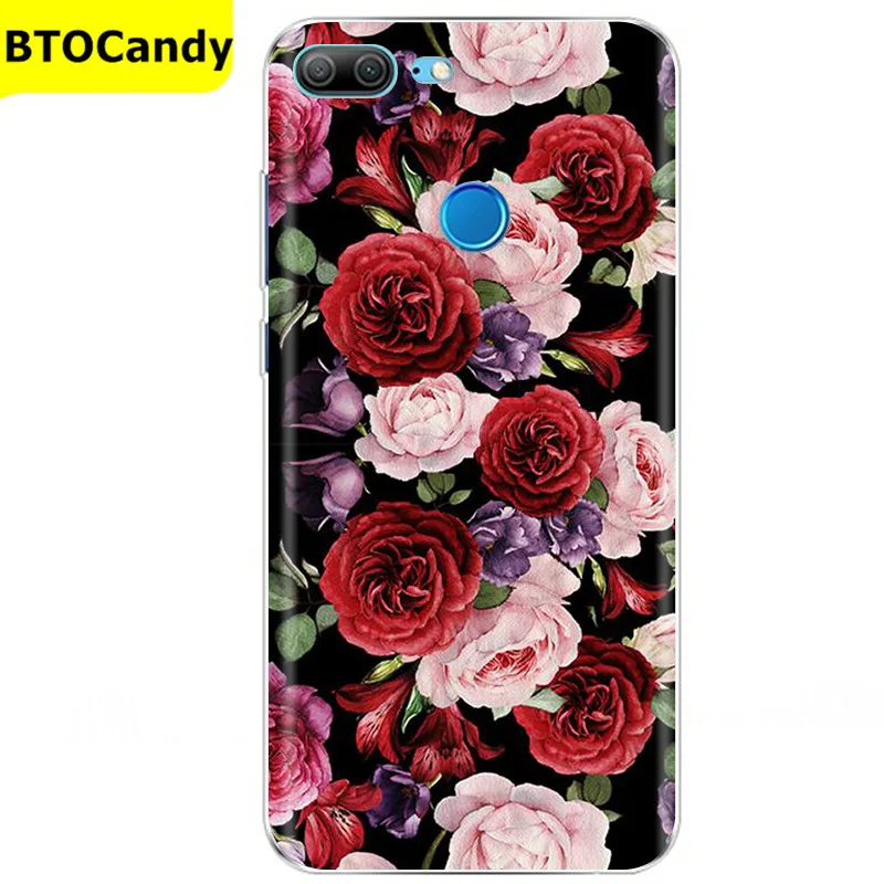 mobile phone cases with card holder For Honor 9 Lite Case Flower Soft Silicon Couqe Phone Case For Huawei Honor 9 Lite Cover Cases For Honor9 9lite Back Coque Funda arm pouch for phone Cases & Covers