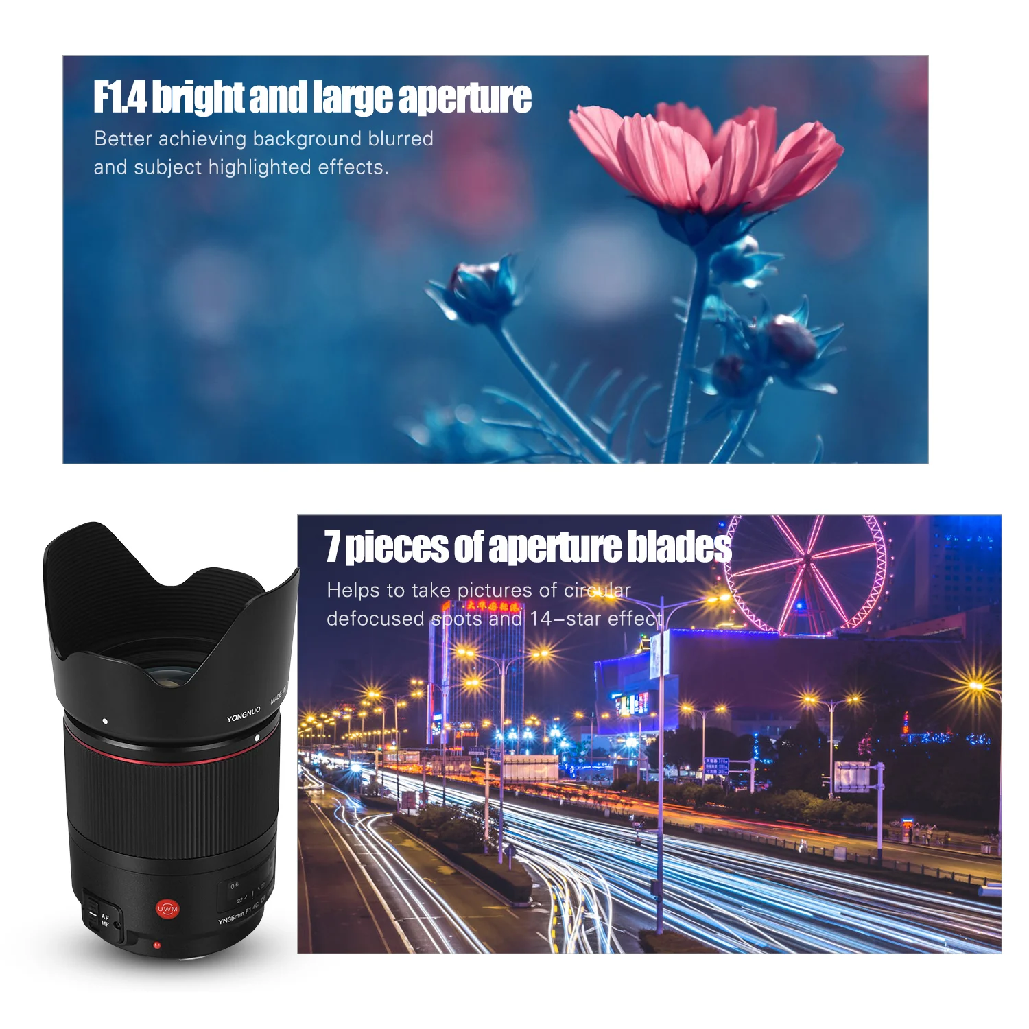 YONGNUO YN35mm F1.4C широкоугольный объектив камеры видеокамера Авто/ручная фокусировка обновление USB Совместимость с Canon DSLR фотографии