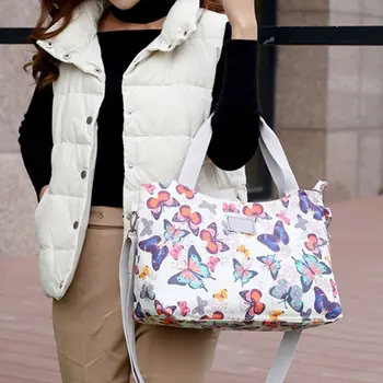 

Colorful print Women Travel Bag Large Capacity Hand Luggage Handbag Waterproof women crossbody bags Simple Navy Blue women's bag