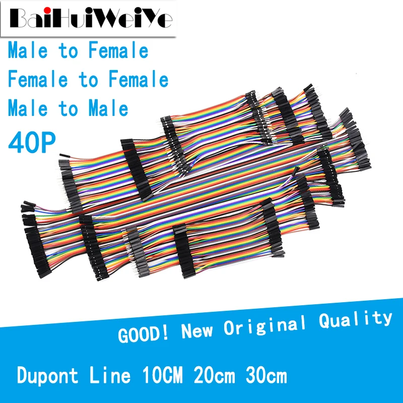 Dupont Line 10CM 20cm 30cm 40Pin Male to Male to Female and Female Jumper Wire Dupont Cable for Arduino DIY KIT dupont wire jumper cable kit