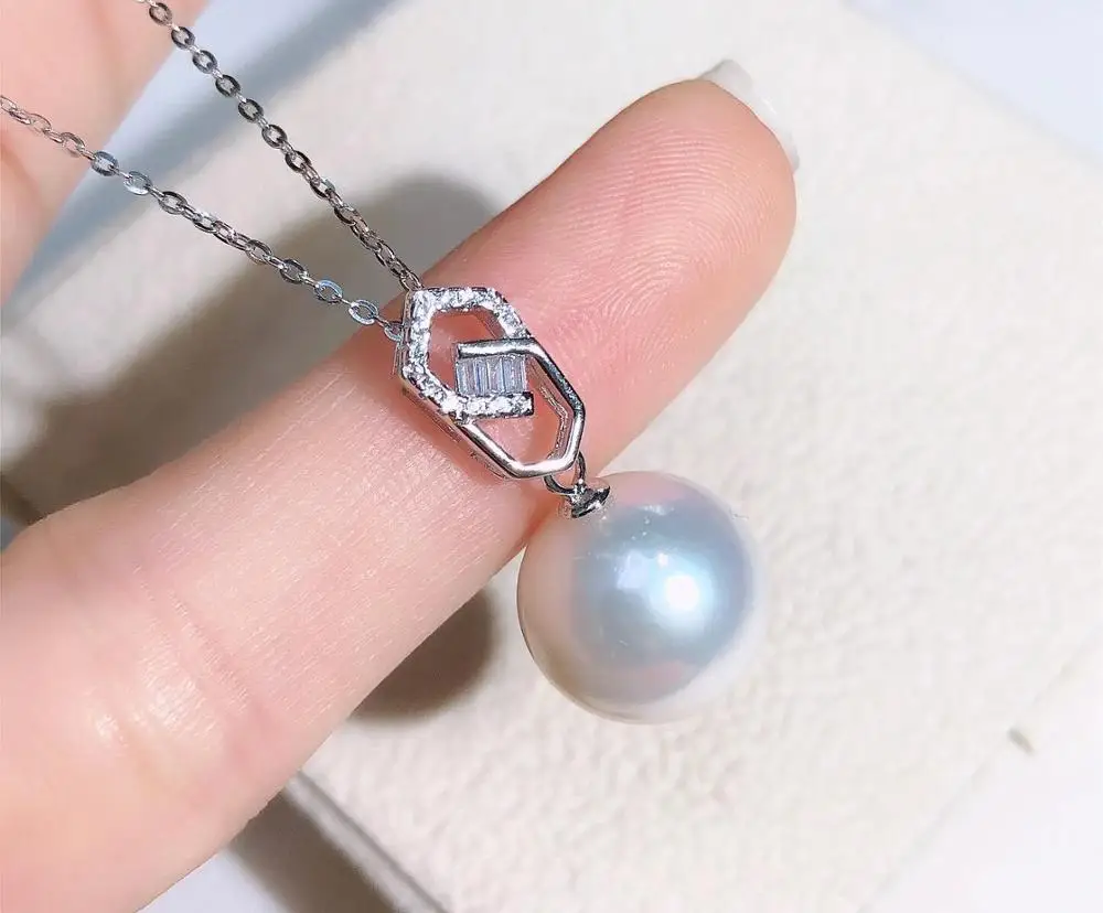 

Ожерелье из серебра S925 пробы хорошего качества, фурнитура для ювелирных изделий, базовые комплектующие для жемчужин Akoya Edison, кораллов, нефритов