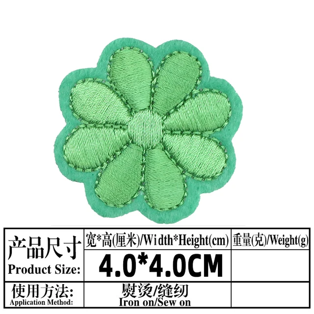 Flower Embroidered Patches for Clothing Thermoadhesive Badges Patch Thermal Stickers for Fabric Clothes Appliques Decoration 1453