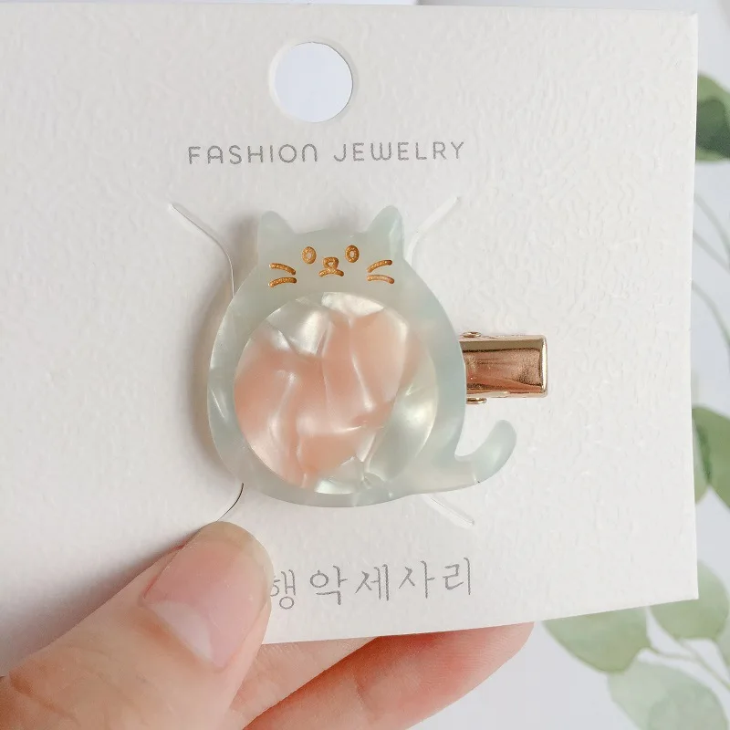 Fashion Acetate Totoro Hair clip Chinchilla Side Clamp Hair Pins Primping Hair Barrette Accessories