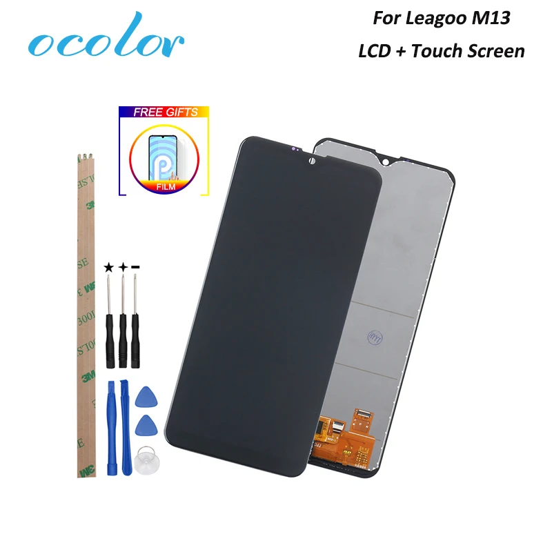

ocolor For Leagoo M13 LCD Display and Touch Screen Digitizer Assembly Replacement For Leagoo M13 Phone + Tools +Adhesive + Film