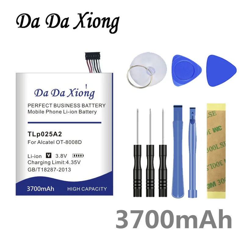 Аккумулятор Da Xiong 3700 мАч TLp025A2 для Alcatel One Touch idol X + 6043D Scribe HD OT 8008D TCL S960 Y710 Y900