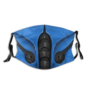 

Mortal Kombat Sub Zero Adult Washable Face Mouth Mask Printed Anti Dust Protection Cover Respirator with Filters