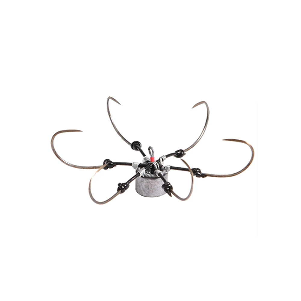 

Hot 6 Claws Crab Hook Steel Hook Head Jig Fishing Hook Squid Fishhooks Tackle