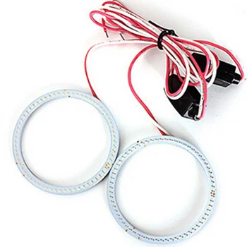 

Hot 90mm Styling Angel Eyes Accessories Easy Install Safety Decoration Ring Waterproof DC12V 24V COB Bright Car LED Light