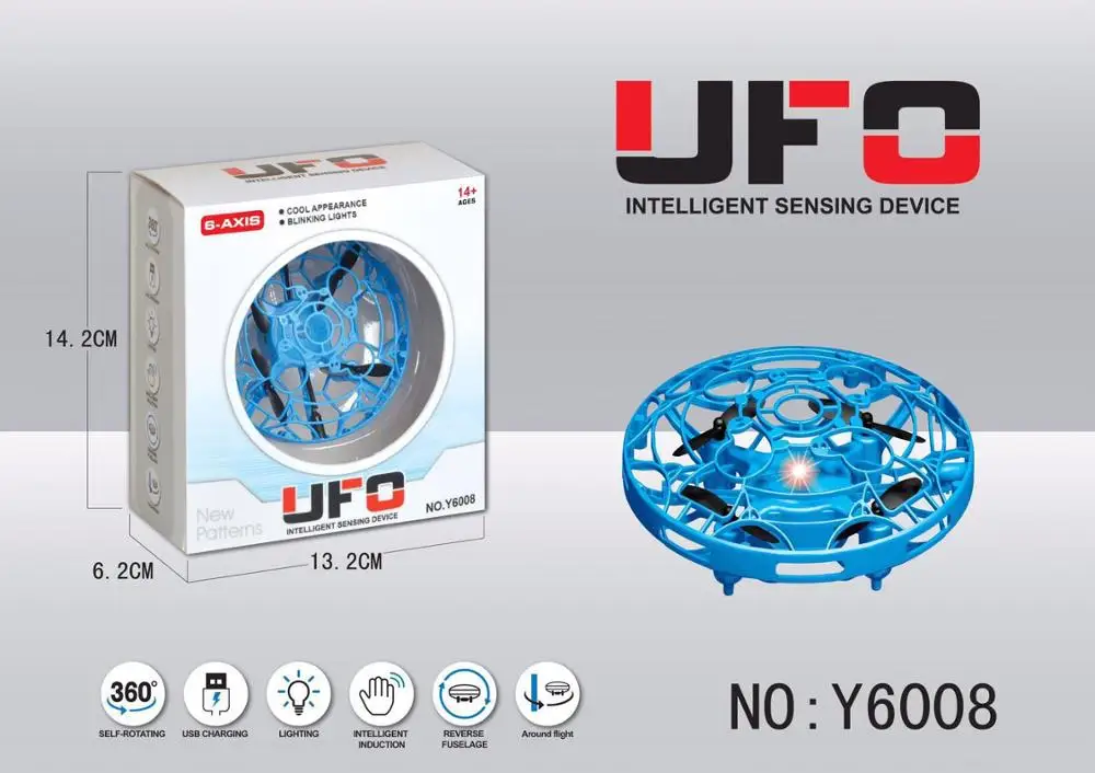 Mini UFO Drone Hand Operated RC Helicopter Quadrocopter Dron Infrared Induction Flying Ball Plane Kids Toys