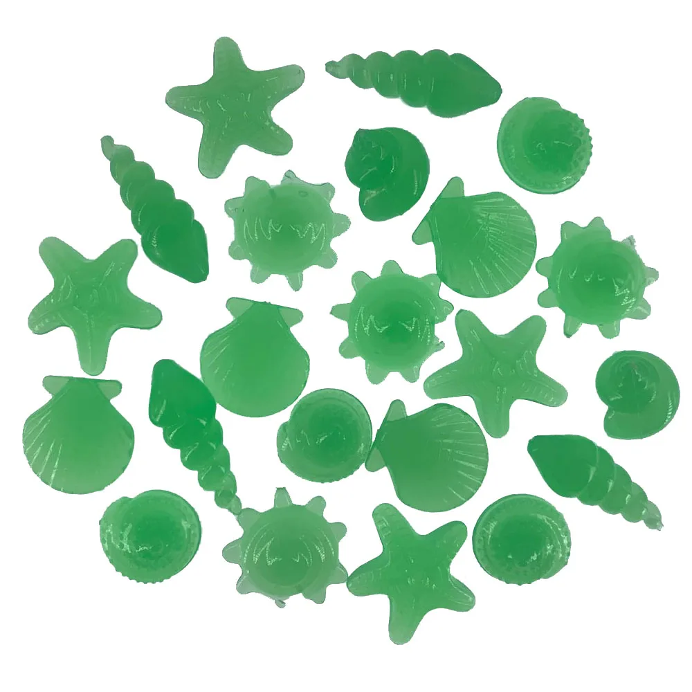 10/50pcs Luminous Glowing Stones Shell Shaped Starfish Shell Fish Tank Table Walkways Garden Glow in the Dark Pebbles Deco glow stones garden decoration decorative stones