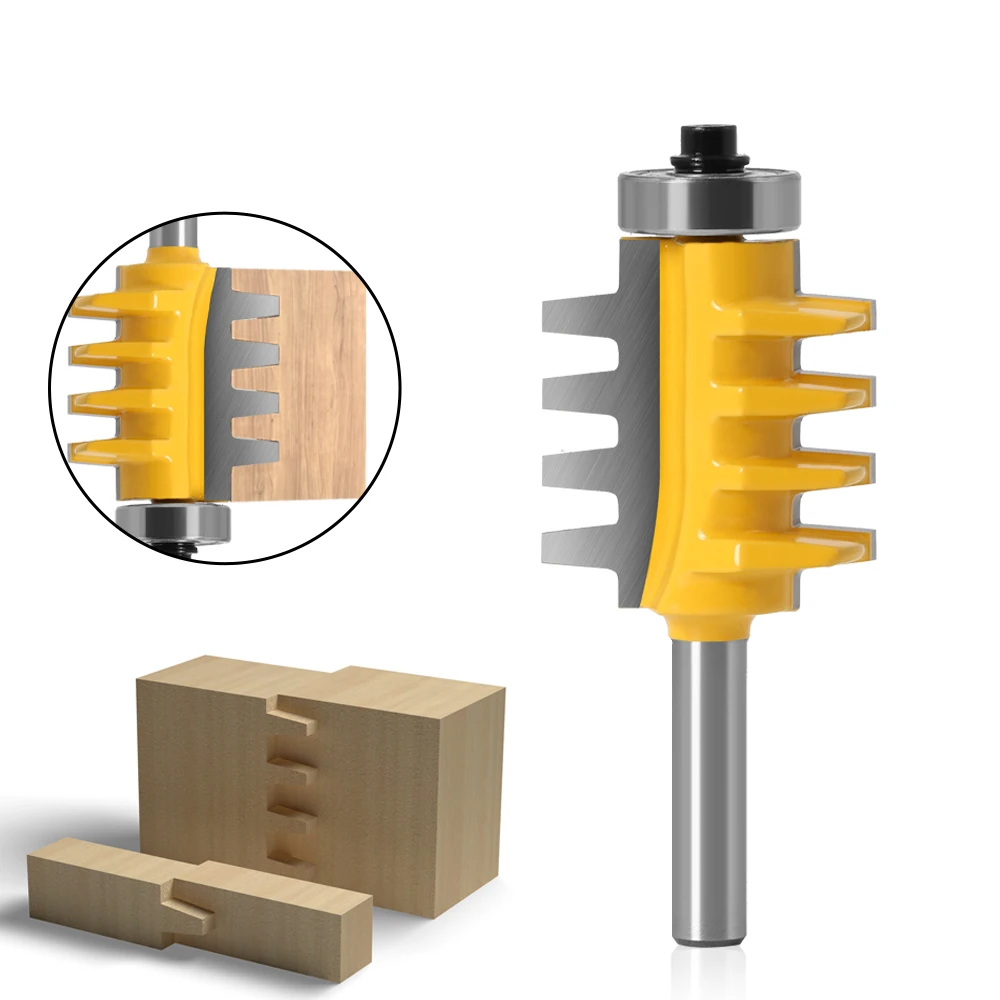 1/4" Cutter Woodworking Tool Reversible Shank Finger Glue Joint Router Bit KS 