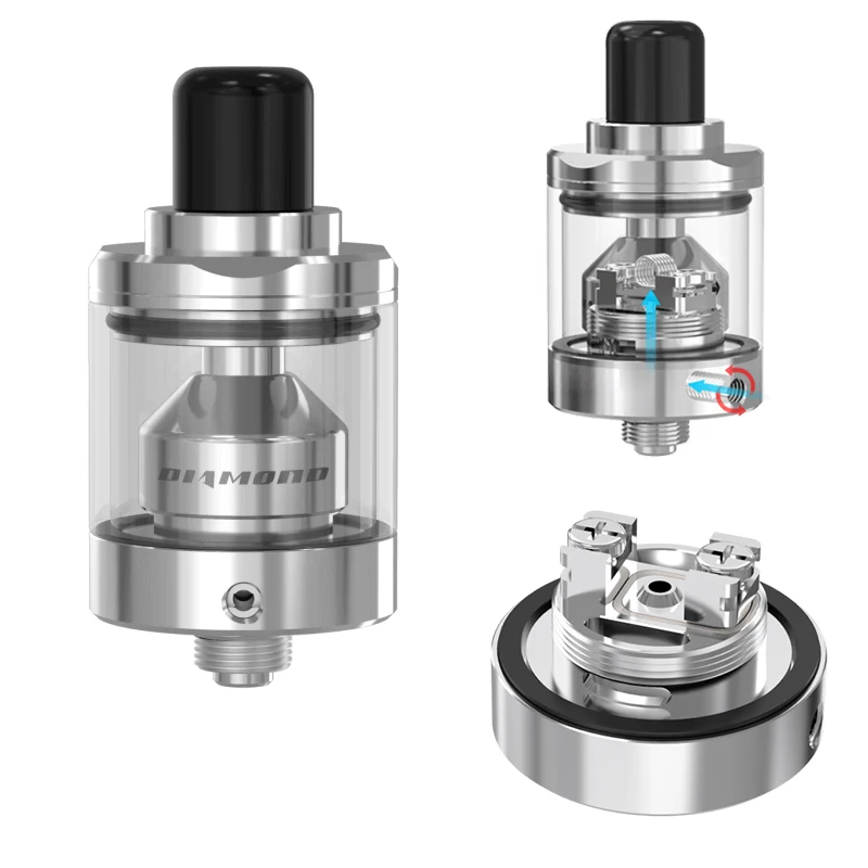 Блин Vape алмаз MTL RTA электронная сигарета распылитель 510 Делрин дрип-тип нет