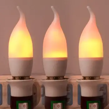 

LED Fire Light Flame Effect Lamp Corn Bulb Fashion Creative E26/E27 3 Modes AC85-265V 2835 Bar KTV Christmas Lighting