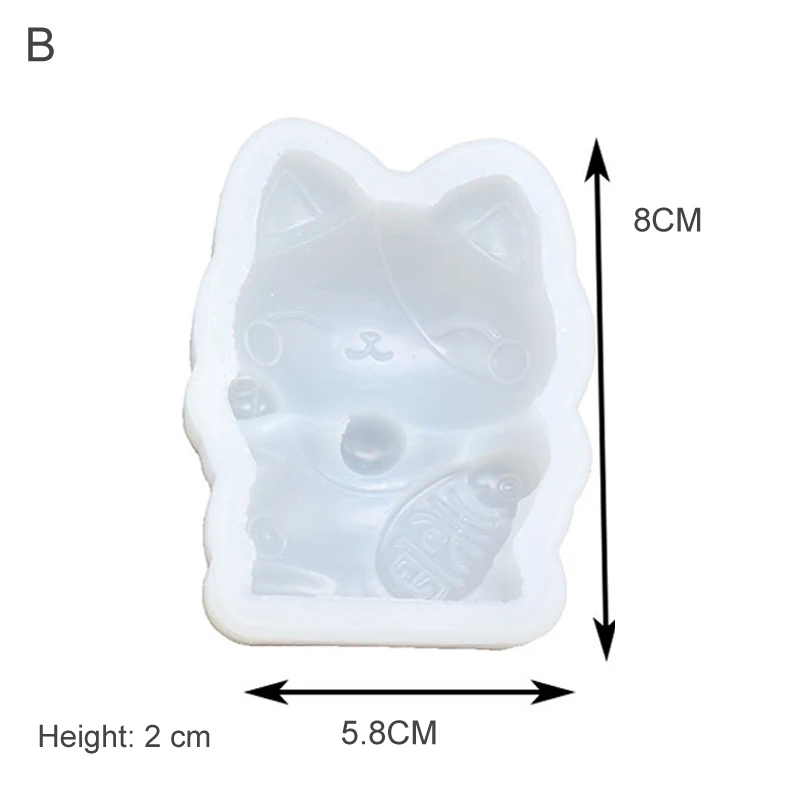 1 шт. силиконовые формы для украшения торта инструменты удача кошка форма для шоколадного фондана любовь Кошка глина экструдеры печенье кекс - Цвет: B style