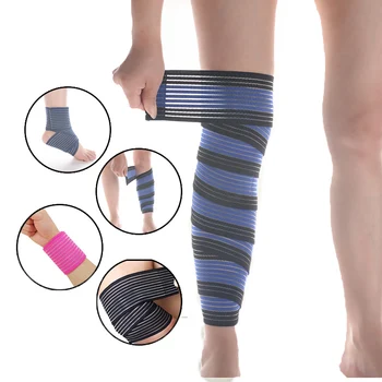

Elasticity Knee Pad bandage Winding Pressurized Wrist Legging Calf Thigh Protector