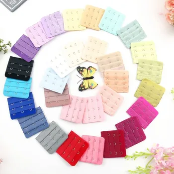 

3PCS Bra Extenders Straps Candy Color Ladies Underwear Strapless Extender Extension Buckle 3 Row 3 Hooks Adjustable Bra Clasp