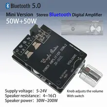 ZK-502L MINI 5.0 Bluetooth Amplifier Board Wireless Audio Digital Power 2 x 50W Dual Channel Stereo Amplificador fx138 2 x 50w tda7492 digital power audio amplifier circuit board blue silver