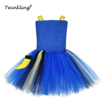 

Clownfish Nemo Dory Girl Birthday Tutu Dress Blue Fish Dory Costume Beach Sea Cartoon Clothes For Halloween Carnival Party
