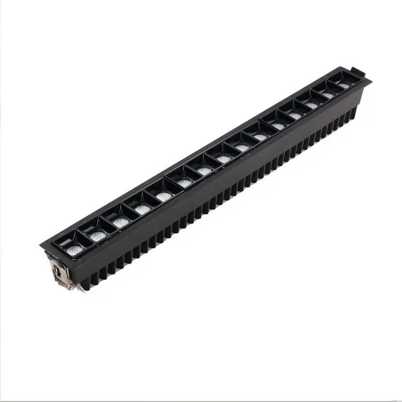Anti-glare Recessed LED Linear Downlight 30W 20W 10W 6W 4W 2W Dimmable 110V 220V COB Ceiling Lamp 24&deg; Spot Light Indoor Lighting