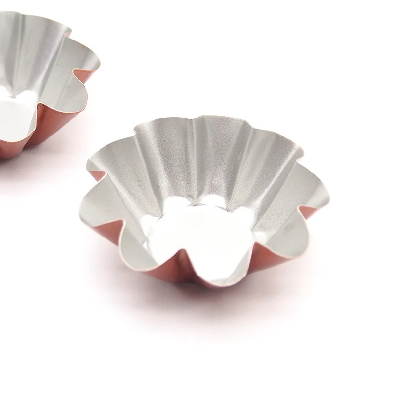 Non-Stick 3pcsset Reusable Tart Mold Chrysanthemum Cup Fruit Tarts Mold  Pie Pan Muffin Cake Mold Pan Quiche Pan Tart Tin 03