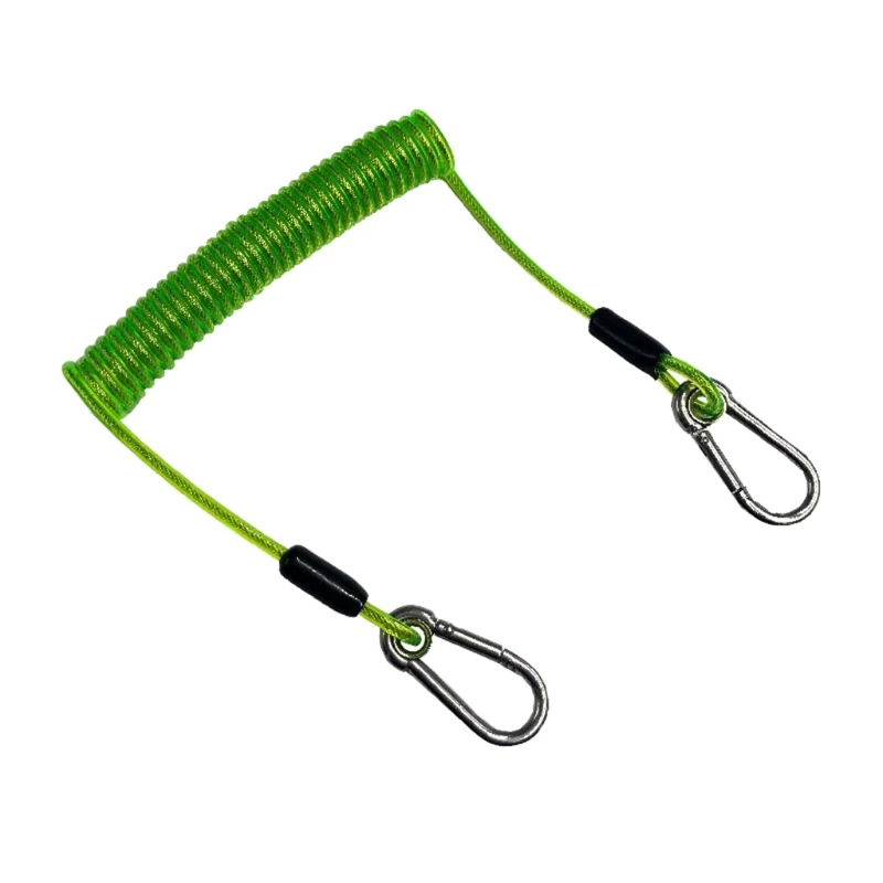 safety coil retractable tool lanyard with