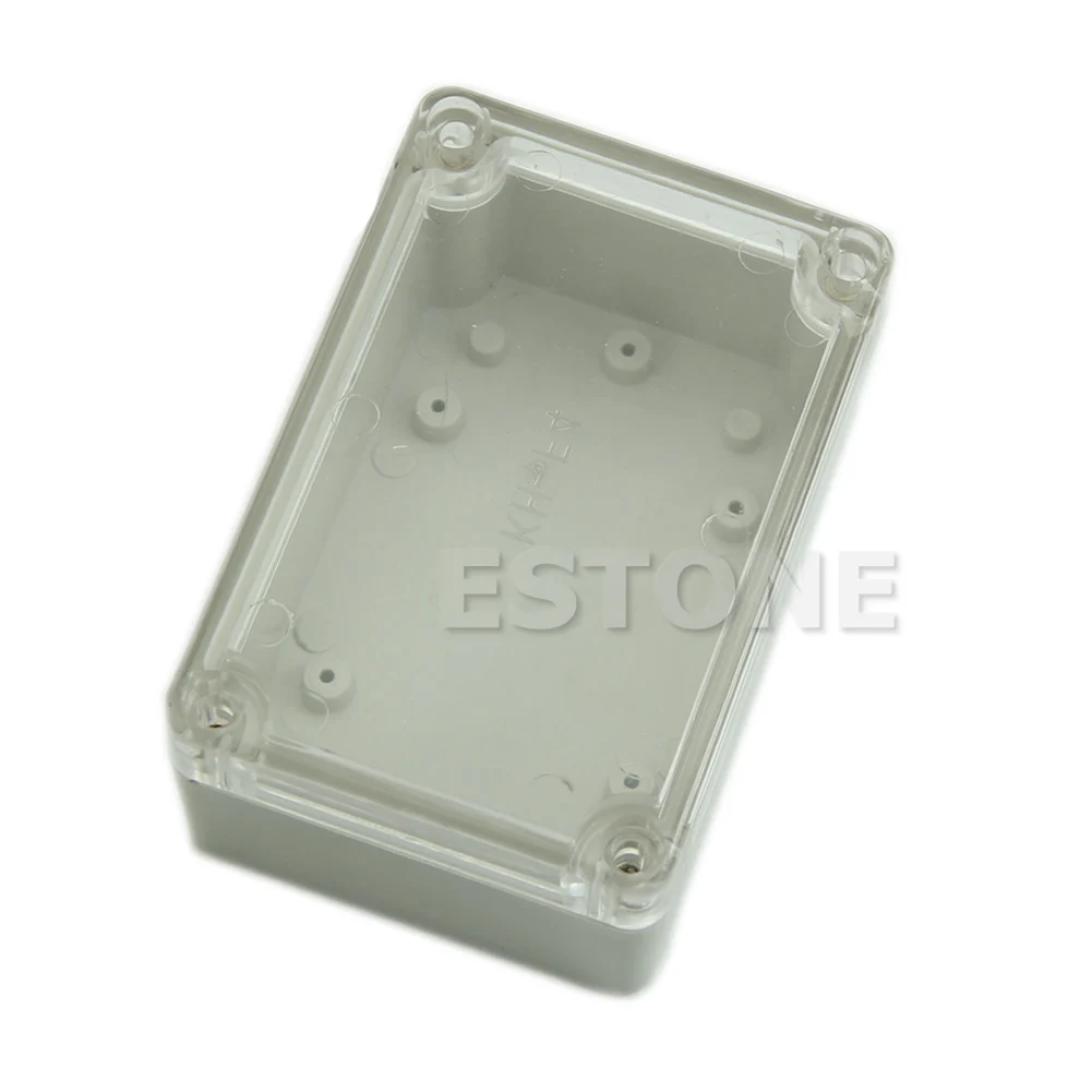 Junction Box Plastic Power Enclosure Rectangle Electronic Project for Case DIY Electronic Enclosure Box with Clear Cover