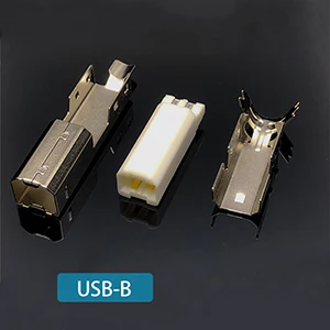 USB-B Высокое качество Серебряный медный сплав USB A USB B разъем Jack хвост Sockect Разъем Порт Sockect для HiFi аудио оборудования - Цвет: USB-B