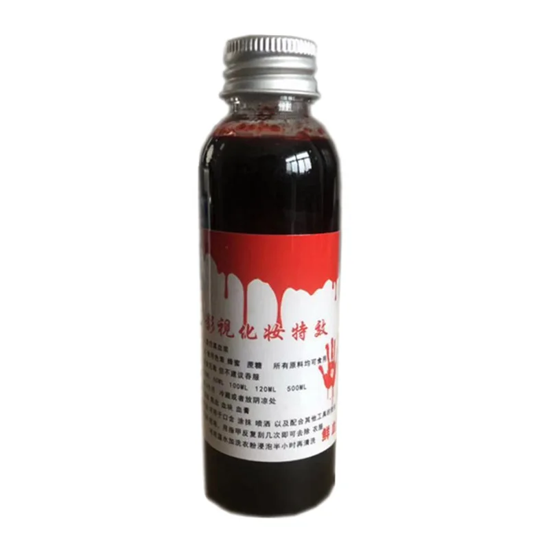 

Halloween Makeup False Plasma Realistic Fake Blood Imitating Human Hematopoietic Thriller Item 60Ml